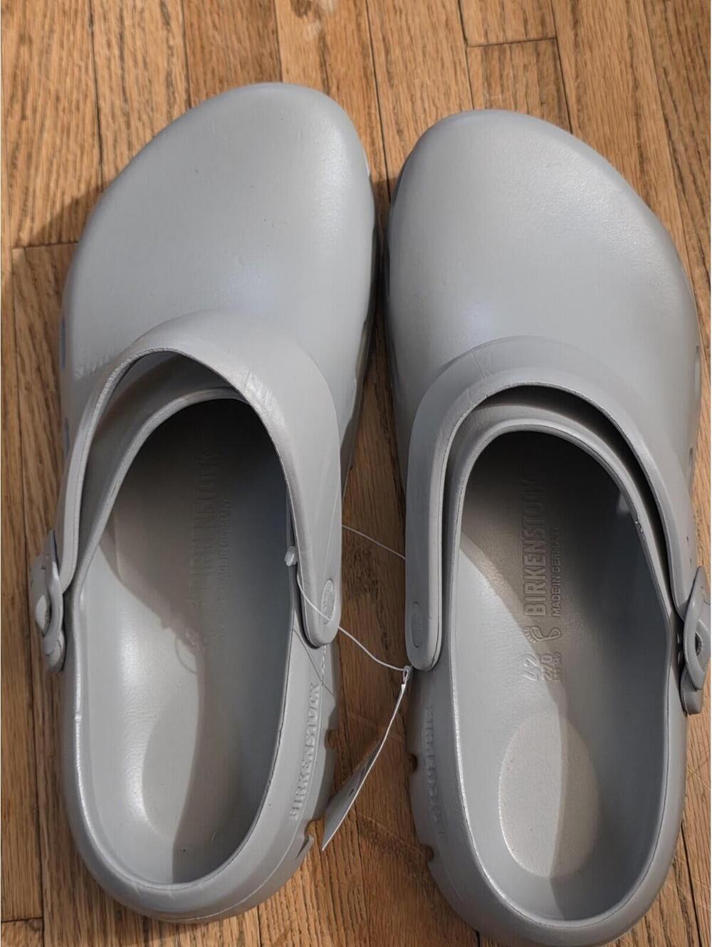 Mens Birkenstock Birki Flow Casual Sandal Close Toe Shoes Gray - Size 9 - Picture 3 of 4